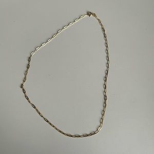 14kt gold paperclip necklace